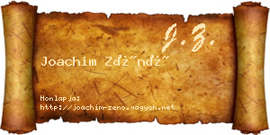 Joachim Zénó névjegykártya